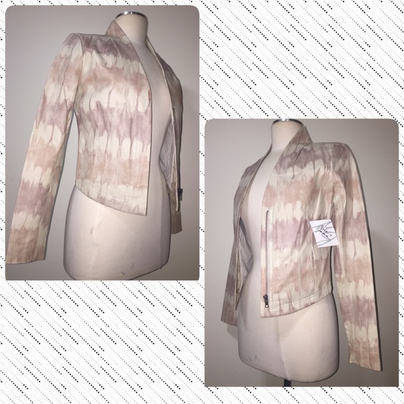 Vintage Mark & James Badley Mischka Leather Blazer NWT Sz XS - Picture 8 of 8